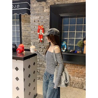Áo Dài Tay Nữ Lệch Hở Vai Trễ Cổ Chất Vải Thun WDT004