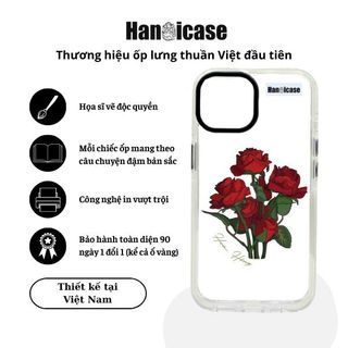 Ốp lưng điện thoại Han icase chống sốc, ố vàng cho iPhone 14Pro/ 14Promax BST Hoa
