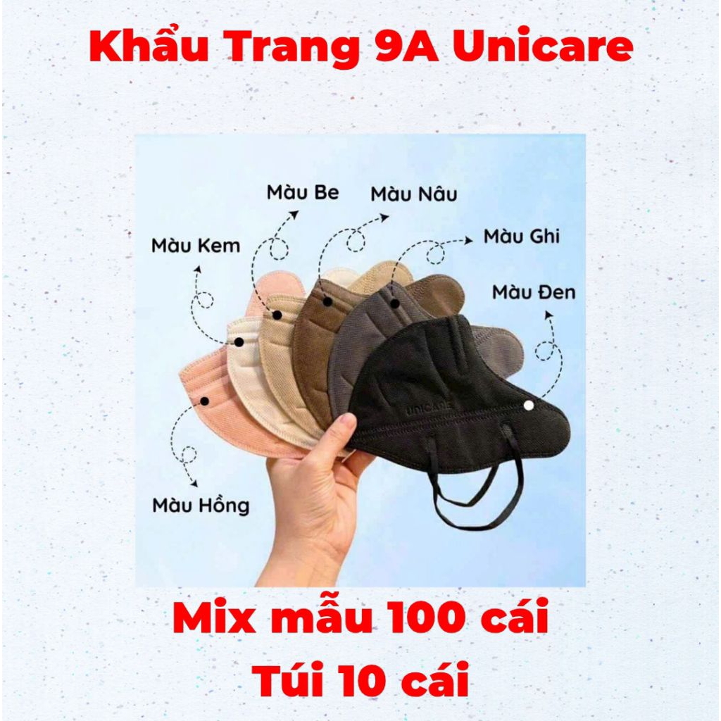 (set 20/60 cái) Khẩu Trang 9A UNICARE PROMASK 5 LỚP-