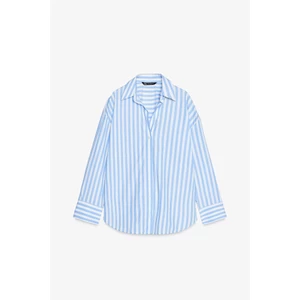 ZARA S.MI T.DÀI KẺ SỌC TRẮNG XANH SIZE M (250313002)