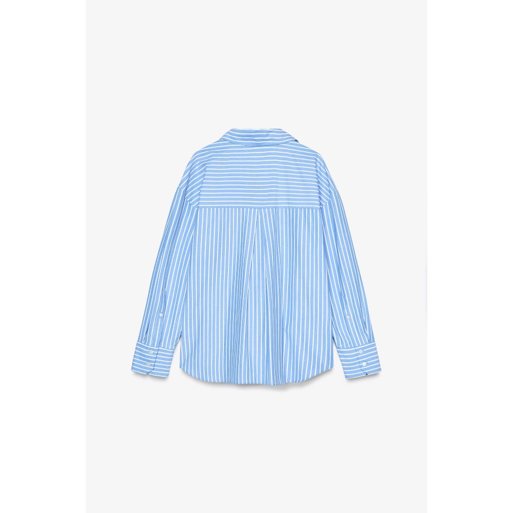 ZARA S.MI T.DÀI KẺ SỌC TRẮNG XANH SIZE M (250313002)