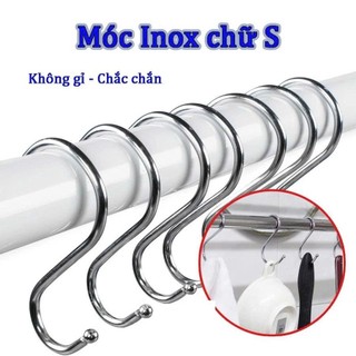 MÓC TREO CHỮ S INOX ĐA NĂNG - BỘ 10 CÁI CHỐNG GỈ TREO ĐỒ NHÀ BẾP NHÀ TẮM TỦ QUẦN ÁO