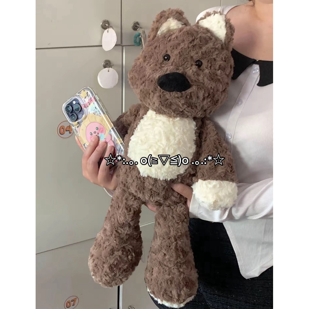 Gấu Thú Bông Puppy Cún Chó Trắng Tai Hồng Nâu Tai Trắng Chó Cảnh Sát Cứu Hộ Lông Xù Siêu Mềm Mịn Siêu Dễ Thương