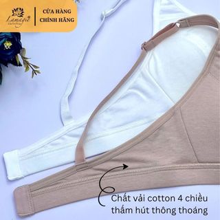 Áo Lá Học Sinh AL-156 Cotton Co Giãn – Có Mousse Mỏng – Thấm Hút Tốt- khóa cài 2 móc- dây vai tăng đơ dễ dàng cân chỉnh