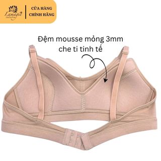 Áo Lá Học Sinh AL-156 Cotton Co Giãn – Có Mousse Mỏng – Thấm Hút Tốt- khóa cài 2 móc- dây vai tăng đơ dễ dàng cân chỉnh