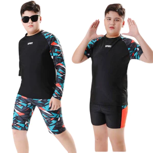 "Set Đồ Bơi Thể Thao Bé Trai Tay Dài 30-80kg - Baby Shark Shop T74