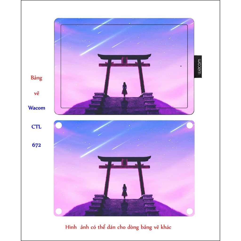 Skin bảng vẽ Wacom (CTL 472, 672, 480, 680, 4100, 6100, CTH 480, 680, 490, 690, 470,PTH 660...)