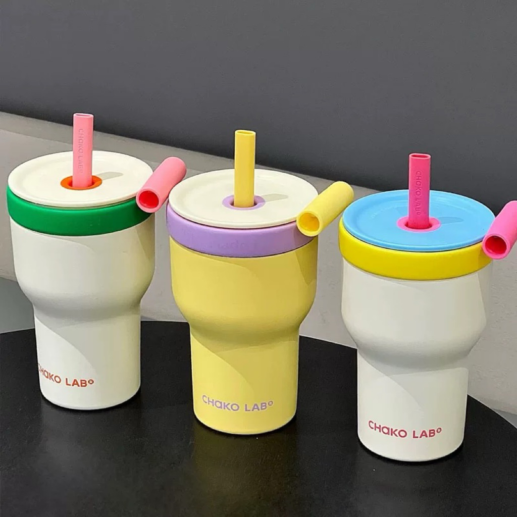 (Chính Hãng) Ly Giữ Nhiệt 24h 𝐂𝐡𝐚𝐤𝐨𝐥𝐚𝐛 2 Lớp 600ml Màu Kẹo Ngọt Xinh Xắn