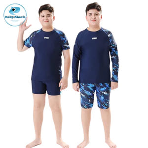 Set Đồ Bơi Bé Trai Size Đại 30-80kg Tay Dài/Tay Ngắn SPORT - Baby Shark Shop