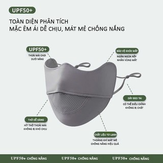 Khẩu Trang Chống Nắng Nữ Cocoon You UPF50+ Lưới Thoáng Mũi, Chất Mềm Mịn, Che Kín Đến Mắt