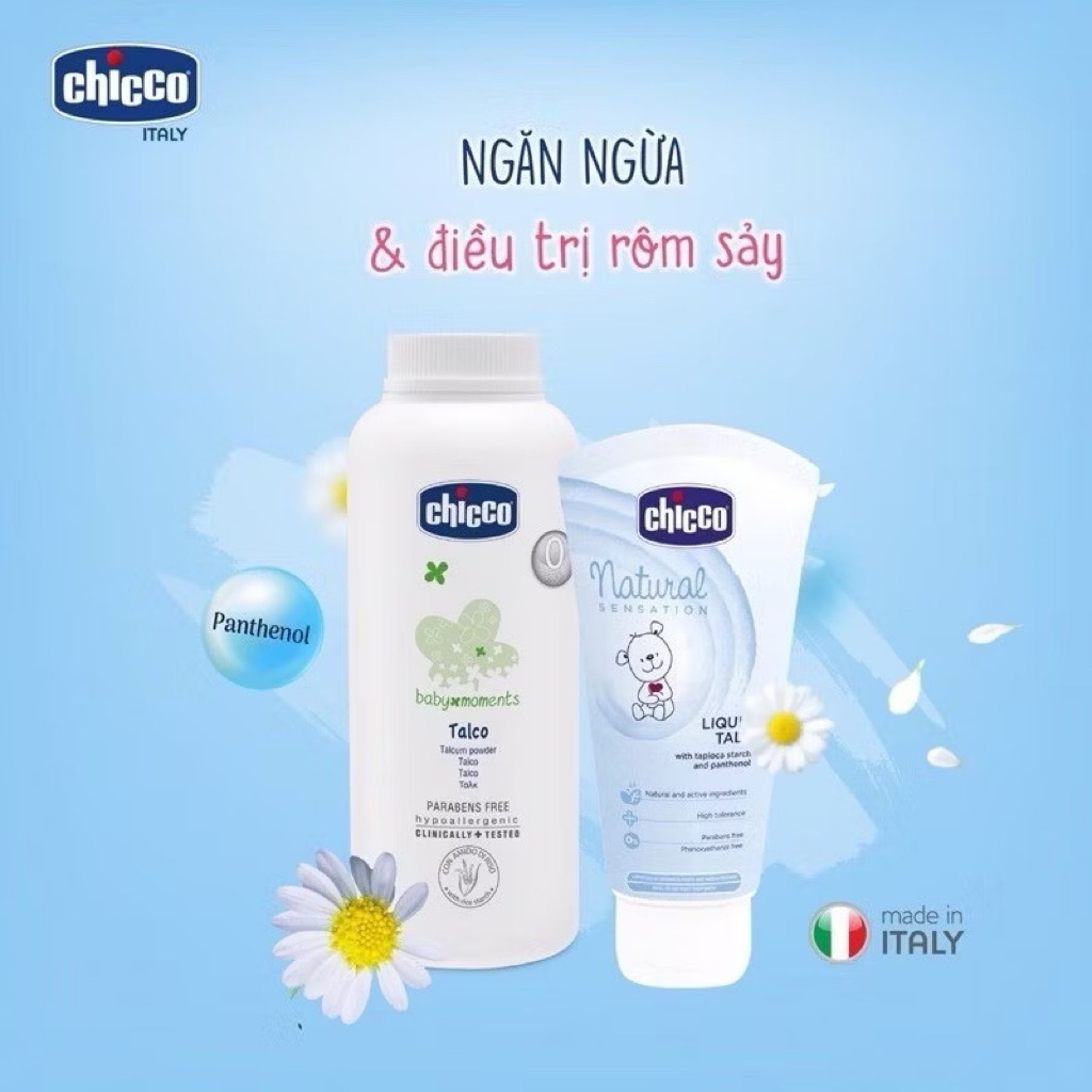 Phấn Rôm CHICCO Cho Bé Sơ Sinh | Nhập Khẩu Chính Hãng Từ Ý SSĐT