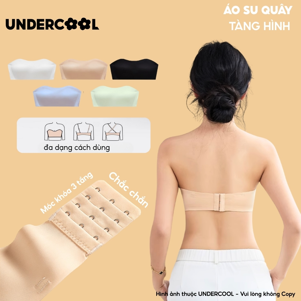 Áo Lót Quây Ngang Chống Tụt Đúc Su Đệm Mỏng Chất Su Không Gọng Nâng Ngực , Chất Su Co Giãn Mặc áo dài AL37