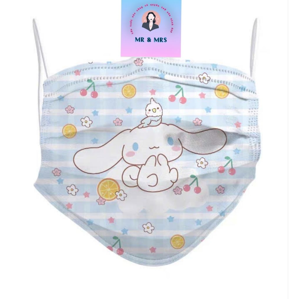 (Set 10/50c) Khẩu Trang Hoạt Hình Y Tế Linabell & Cinnamoroll Cho Người Lớn