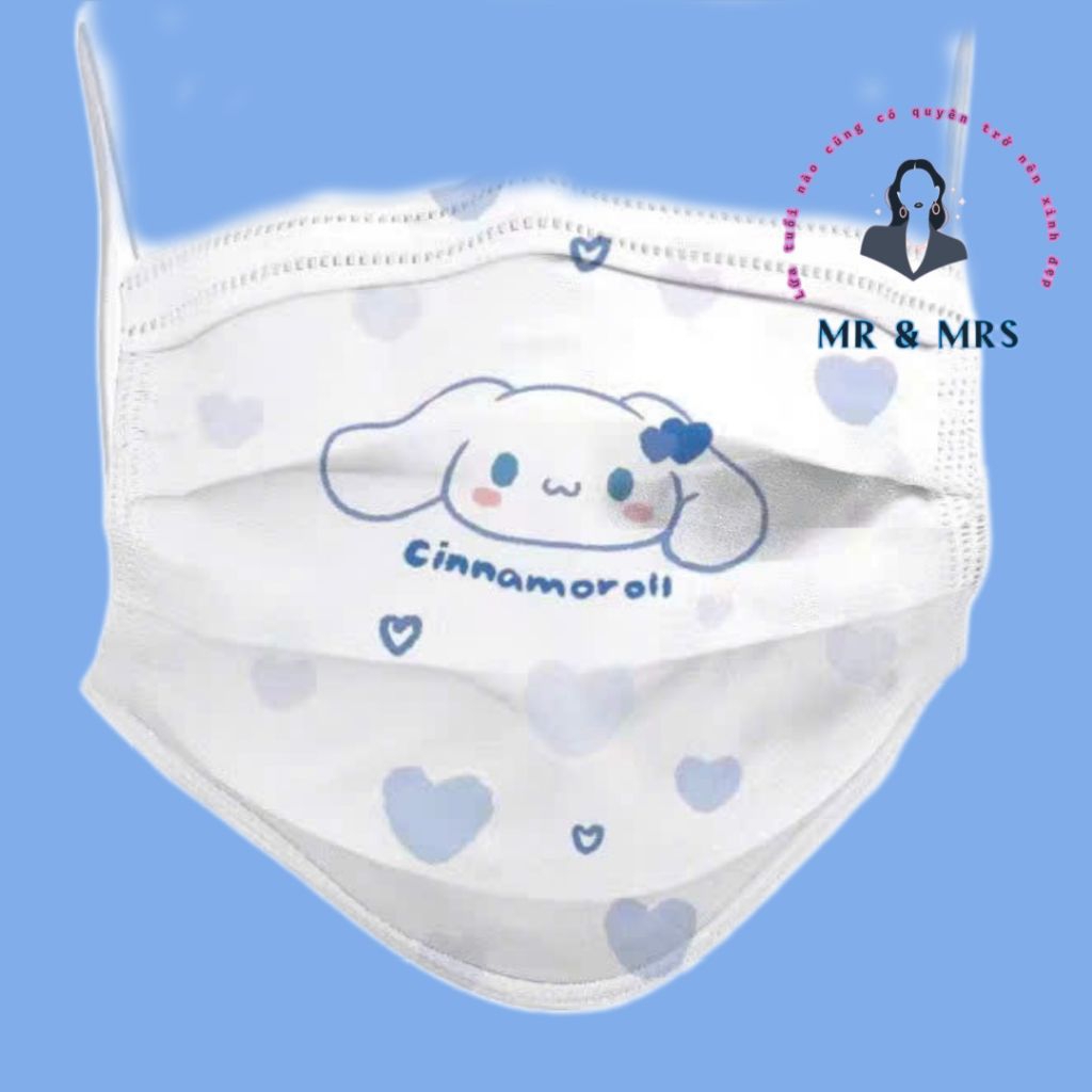 (Set 10/50c) Khẩu Trang Hoạt Hình Y Tế Linabell & Cinnamoroll Cho Người Lớn