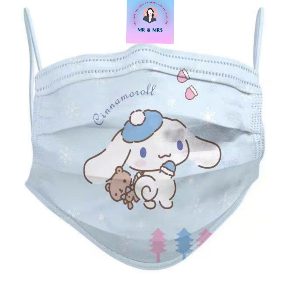 (Set 10/50c) Khẩu Trang Hoạt Hình Y Tế Linabell & Cinnamoroll Cho Người Lớn