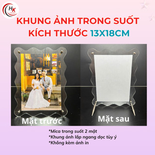 Khung Ảnh Mica Uốn Lượn Trong Suốt Để Bàn Kèm Ốc Vít – Acrylic Cao Cấp Trang Trí, Quà Tặng, Ảnh A5 13x18cm Sang Trọng