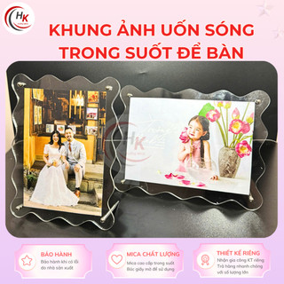 Khung Ảnh Mica Uốn Lượn Trong Suốt Để Bàn Kèm Ốc Vít – Acrylic Cao Cấp Trang Trí, Quà Tặng, Ảnh A5 13x18cm Sang Trọng