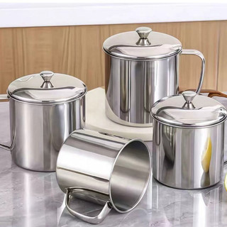 Ca inox Cao cấp có nắp giữ nhiệt 350ml-1500ml có quai cầm nấu được trên bếp từ cốc uống nước inox ly uống cafe