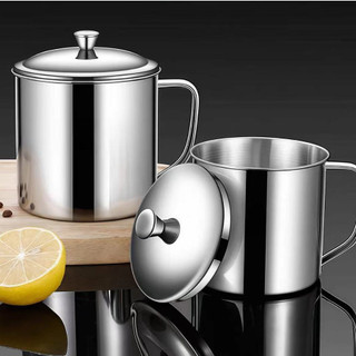 Ca inox Cao cấp có nắp giữ nhiệt 350ml-1500ml có quai cầm nấu được trên bếp từ cốc uống nước inox ly uống cafe