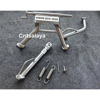 bộ chống đứng + chống nghiêng (  cốt lò so đứng nghiên cao su) inox 304 các dòng xe máy