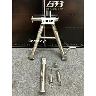 bộ chống đứng + chống nghiêng (  cốt lò so đứng nghiên cao su) inox 304 các dòng xe máy