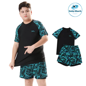 Set Bơi Bé Trai Tay Ngắn Bé Trai Sport Xanh Malachite T84