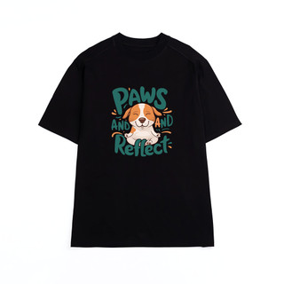 Áo thun oversize nam nữ Arttee mẫu dog paws – Cotton 100% 250gsm, in bền đẹp