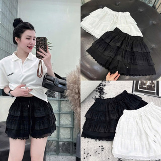 Quần váy ren tầng cạp chun #1512