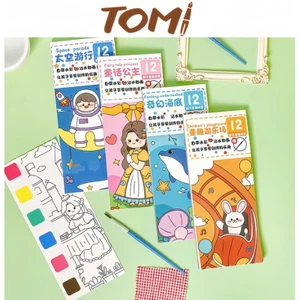 Tranh Tô Màu Nước 12 Tranh Hoạt Hình Dễ Thương TOMI 225