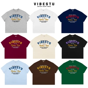 Áo Thun Local Brand VIBESTU " Motion Club " Form Big Boxy Unisex 250Gsm Cotton