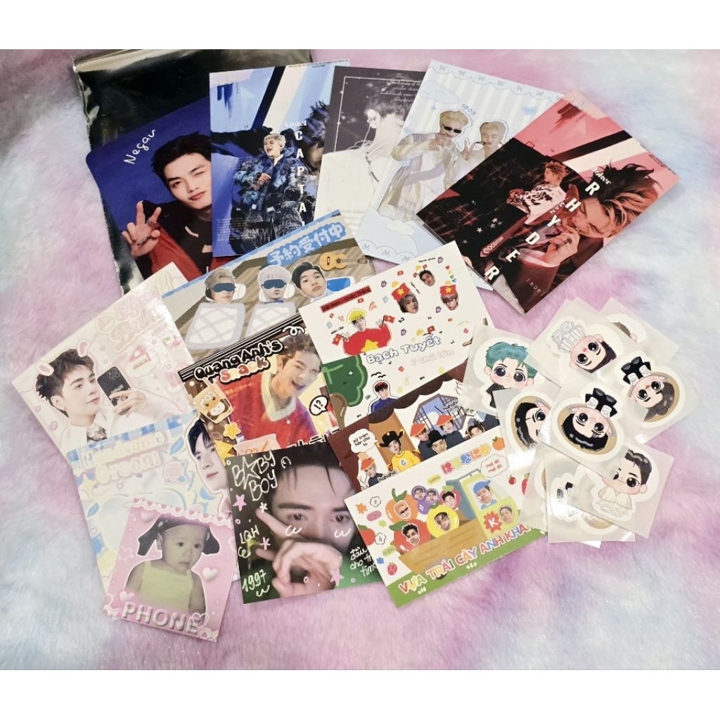 Blindpack túi mù mix ATSH Anh trai say hi card des sticker MasterD HT2 ...