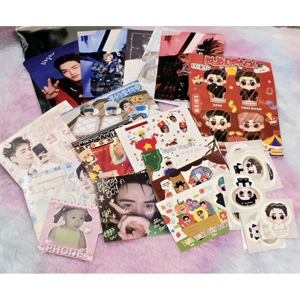Blindpack túi mù mix ATSH Anh trai say hi card des sticker MasterD HT2 ...