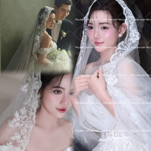 🎉🎉🎉Voan cô dâu đính viền ren xung quanh( ảnh thật ở cuối và video)-TN0705|PHUKIENCUOIYENLINH