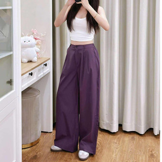 Quần Ống Xuông Cạp Trước Chun Sau Chất KAKI Gió Siêu Mát, Sang Chảnh, Dễ Phối Đồ ELEGANTE