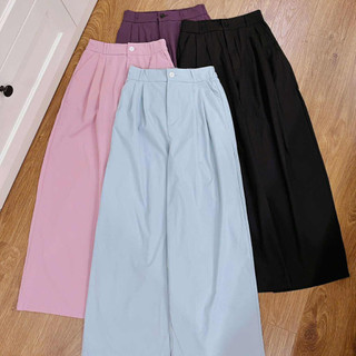 Quần Ống Xuông Cạp Trước Chun Sau Chất KAKI Gió Siêu Mát, Sang Chảnh, Dễ Phối Đồ ELEGANTE