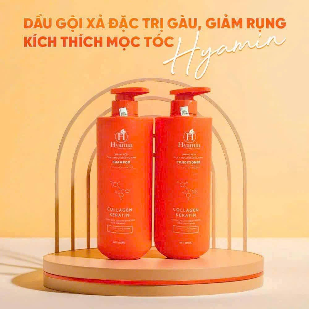 BỘ GỘI XẢ TRỊ GẦU, NẤM NGỨA, KÍCH THÍCH MỌC TÓC HYAMIN 800ML