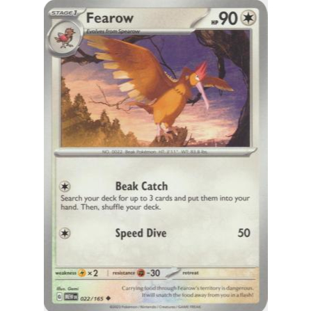 Th bi Pokemon TCG] Fearow - 022/165 - Uncommon | Shopee Vit Nam