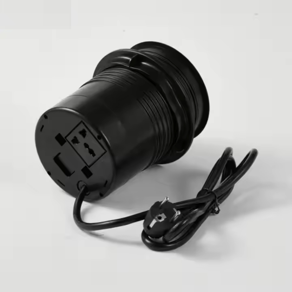 Ổ cắm điện, Trụ Điện Âm Bàn Bật Trồi Thông Minh Có Sạc Không Dây - Chuyên Dụng Lắp Âm Bàn, Bếp Đảo