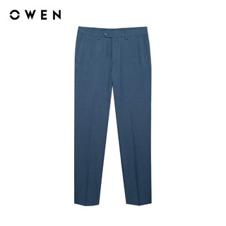 Owen - Quần tây Slim Fit QS252441 màu Xanh chất liệu Nano