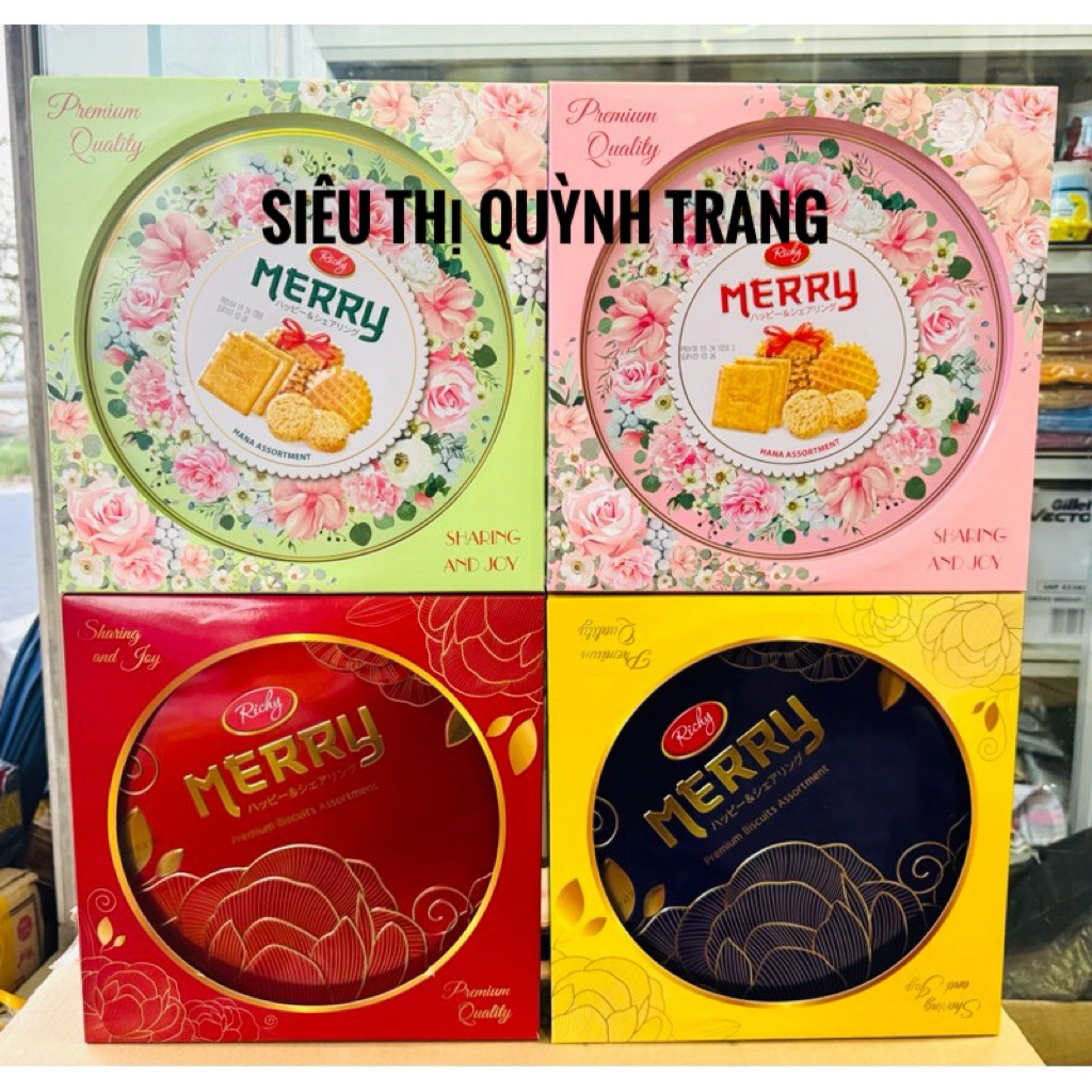 Bánh Quy Sữa Richy Merry Hộp Sắt 333g (Kèm Túi Xách) | Shopee Việt Nam