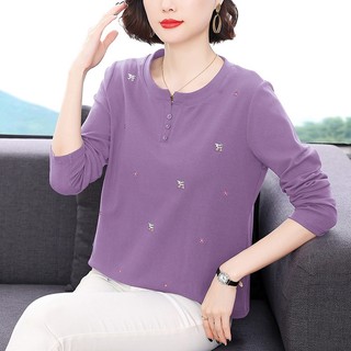 Áo Thun Cotton Trung Niên Dài Tay Mềm Đẹp SM92