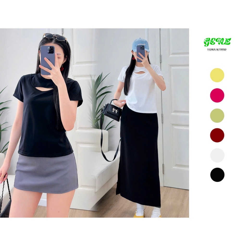 Áo Thun  Babytee Cut-Out Genz Basic Cá Tính Năng Động BBT25