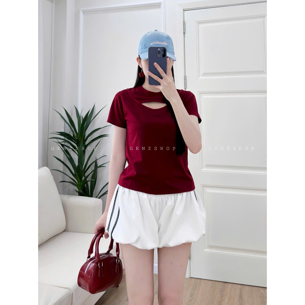 Áo Thun  Babytee Cut-Out Genz Basic Cá Tính Năng Động BBT25
