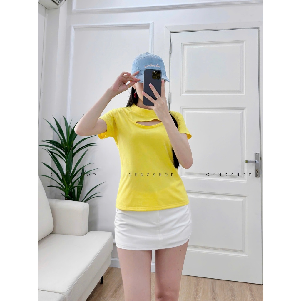 Áo Thun  Babytee Cut-Out Genz Basic Cá Tính Năng Động BBT25