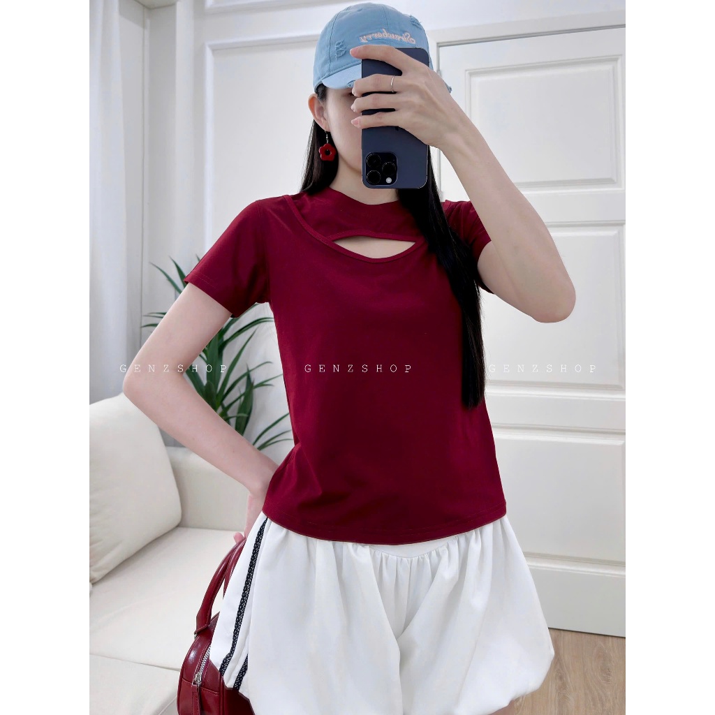Áo Thun  Babytee Cut-Out Genz Basic Cá Tính Năng Động BBT25