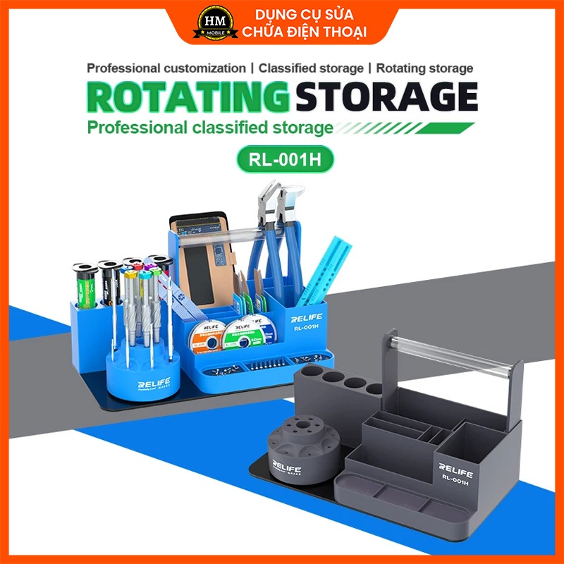 Đế cắm và phân loại dụng cụ sửa chữa RELIFE RL-001H (tô vít, panh, nhíp)