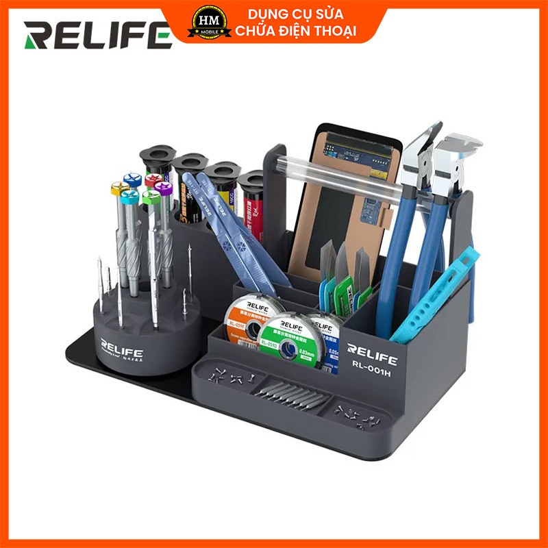 Đế cắm và phân loại dụng cụ sửa chữa RELIFE RL-001H (tô vít, panh, nhíp)