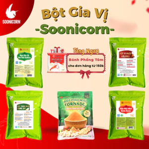 🎉 Bột 1Kg Đủ Vị Soonicorn | Phô Mai – Trứng Muối – Bơ Tỏi – Xí Muội – BBQ – Sữa Dừa – Tomyum