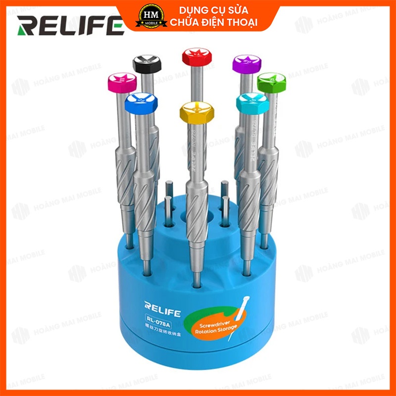 Đế cắm và phân loại dụng cụ sửa chữa RELIFE RL-078A (tô vít, panh, nhíp)