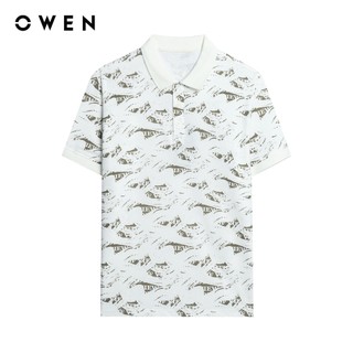 Owen - Áo polo Bodyfit APV253616 màu Xanh lá nhạt chất liệu CVC Spandex